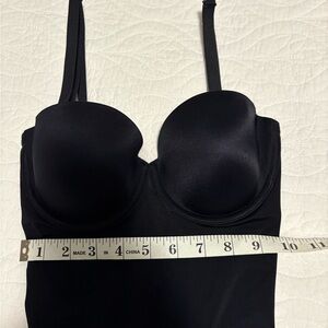 SPANX Black Strapless Bra Bodysuit XS